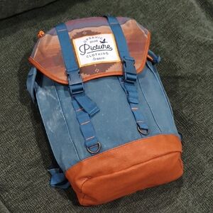 Blue and Brown Men's Backpack